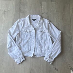 J Crew New Classic Denim Jacket in White